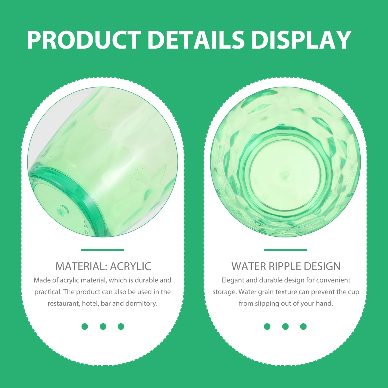 1pc Large Capacity Acrylic Cup Durable Cup Transparent Design for Bar Restaurant