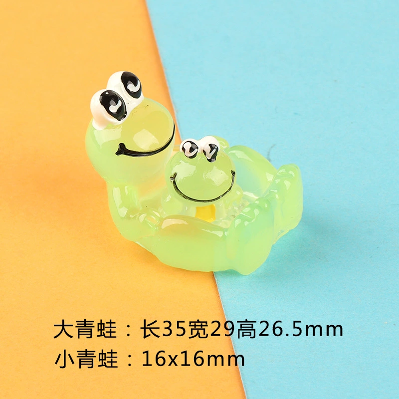 10Pcs Adorable Frog Charms Luminous Resin Frog Flatback Phone Case Embellishments