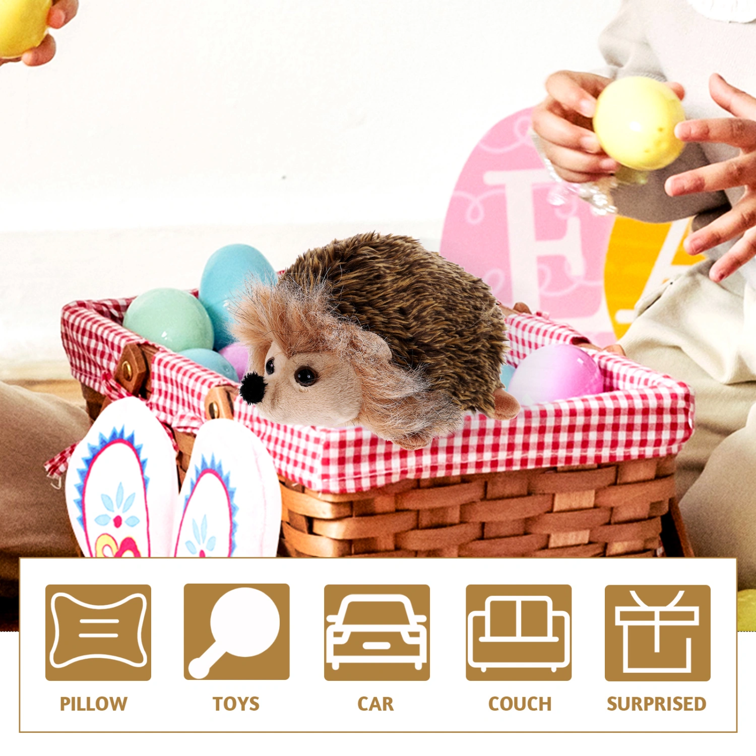 Plush Hedgehog Doll Lovely Cartoon Stuffed Hedgehog Plush Hedgehog Toy Plush Hedgehog Doll