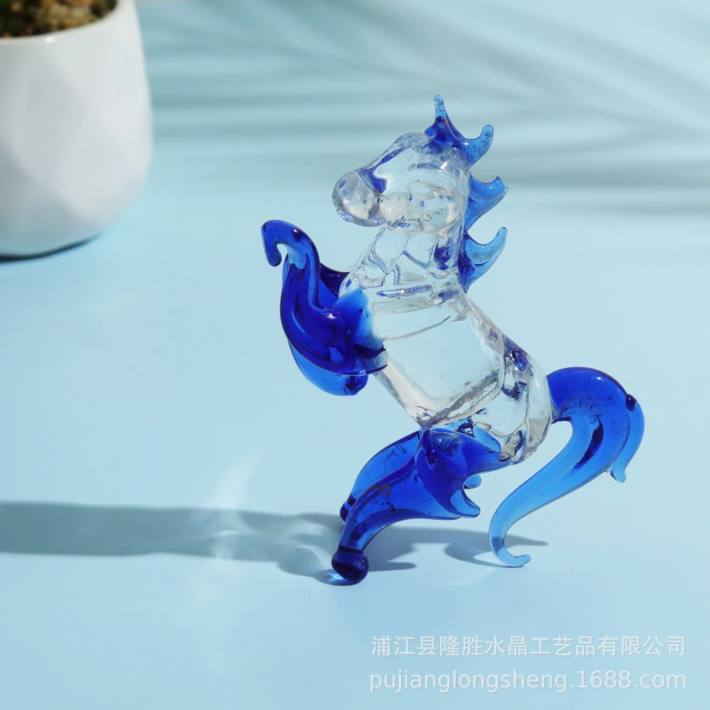 Crystal Horse Figurine Lovely Horse Statue Desktop Horse Sculpture Home Ornament