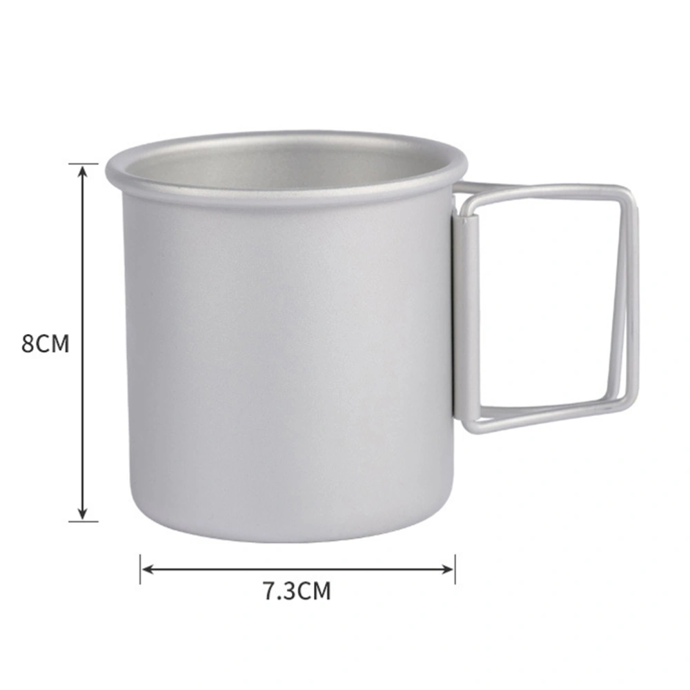 2pcs Aluminium Alloy Cups Portable Water Mugs Foldable Handle Water Cups