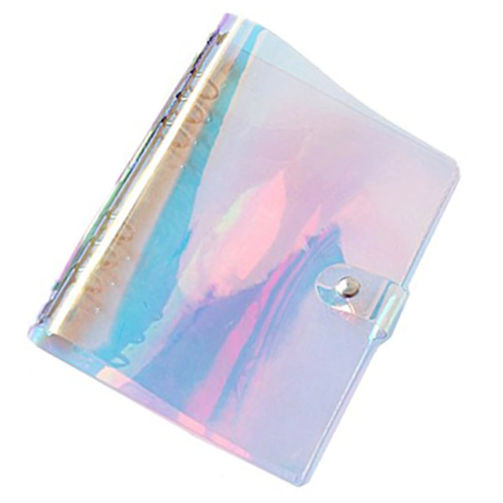 Dazzling PVC Transparent Cover Diary Notebook Journal Writing Sketchbook School Supplies (Colorful PVC Cover A6)