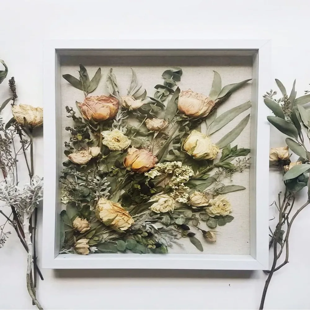 Pressed Flower Frame Dried Flower Display Frame Wooden Hollow Decorative Photo Frame