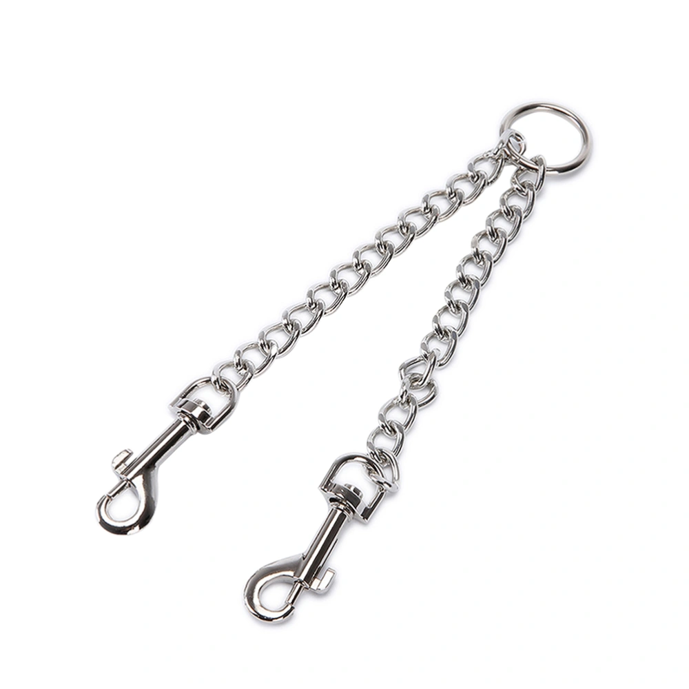 Double Head Pet Pulling Rope Dog Puppy Stainless Iron Chain Strap Pet Supplies