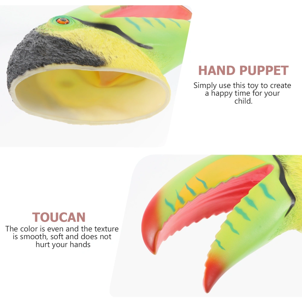 Toucan Shaped Toy Hand Puppet Toy Interactive Plaything Stage Performance Gloves