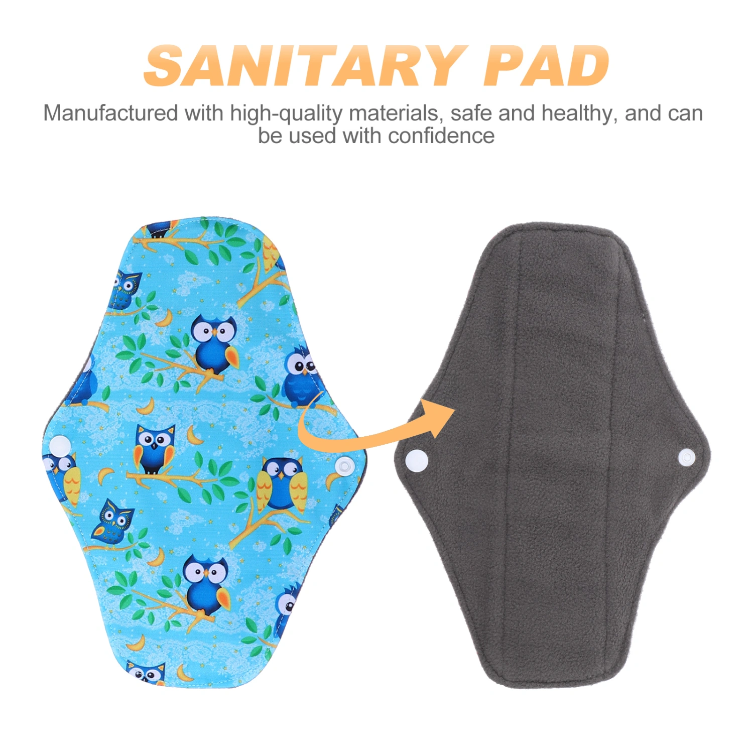 3pcs Bamboo Charcoal Washable Sanitary Pads Adult Nursing Mats (Assorted Color)