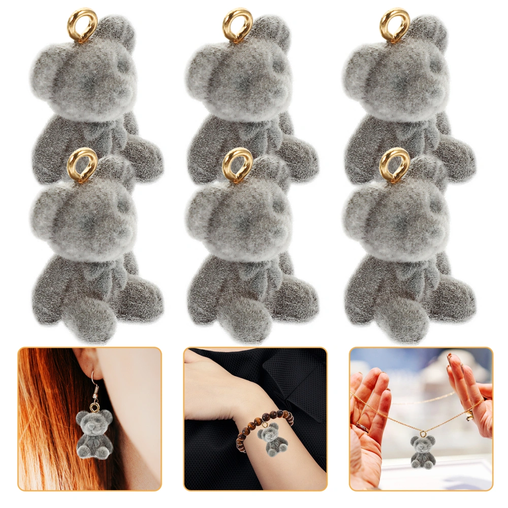 10pcs Bear Necklace Pendants Jewelry Bear Charms Diy Bear Pendants for Bracelete Earring