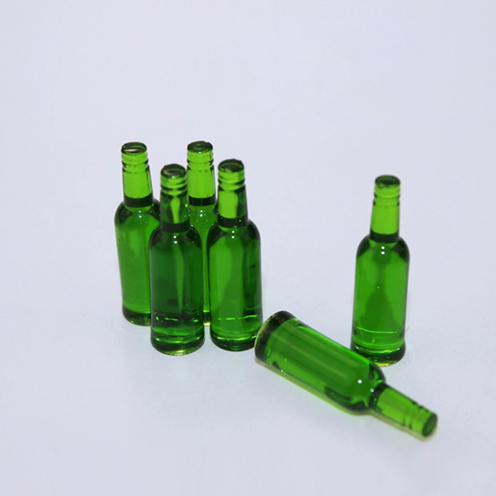 12pcs Mini Beer Bottle Miniature Doll House Simulation Small Beer Bottle Models