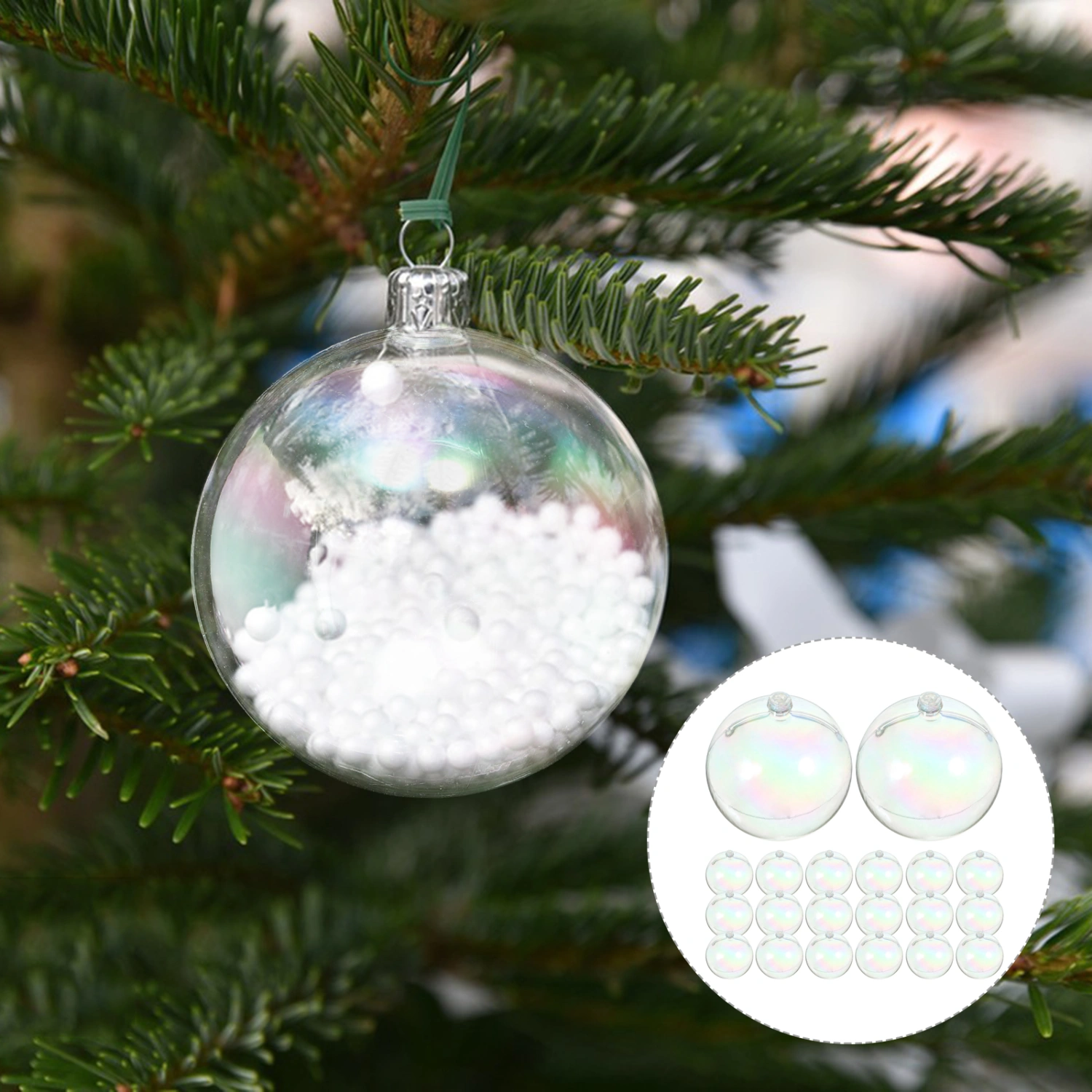 20pcs Christmas Ball Hanging Ornaments Decorative Ball Pendants Xmas Tree Hanging Decorations