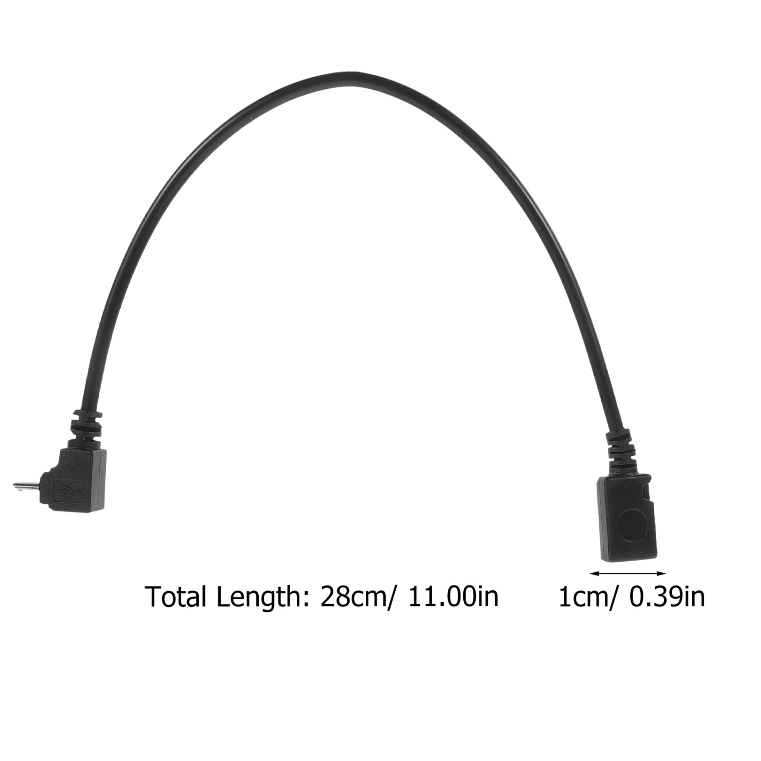 2pcs Right Angle Micro USB Cable 90 Degree Adapter For Data Transfer Charging