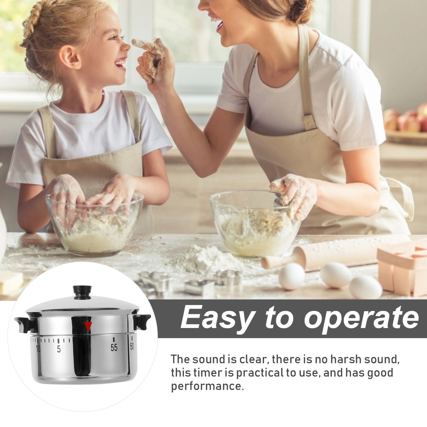 Kitchen Cooking Timer Novelty Pressure Cooker Shaped Mechanical Timer Countdown Timer