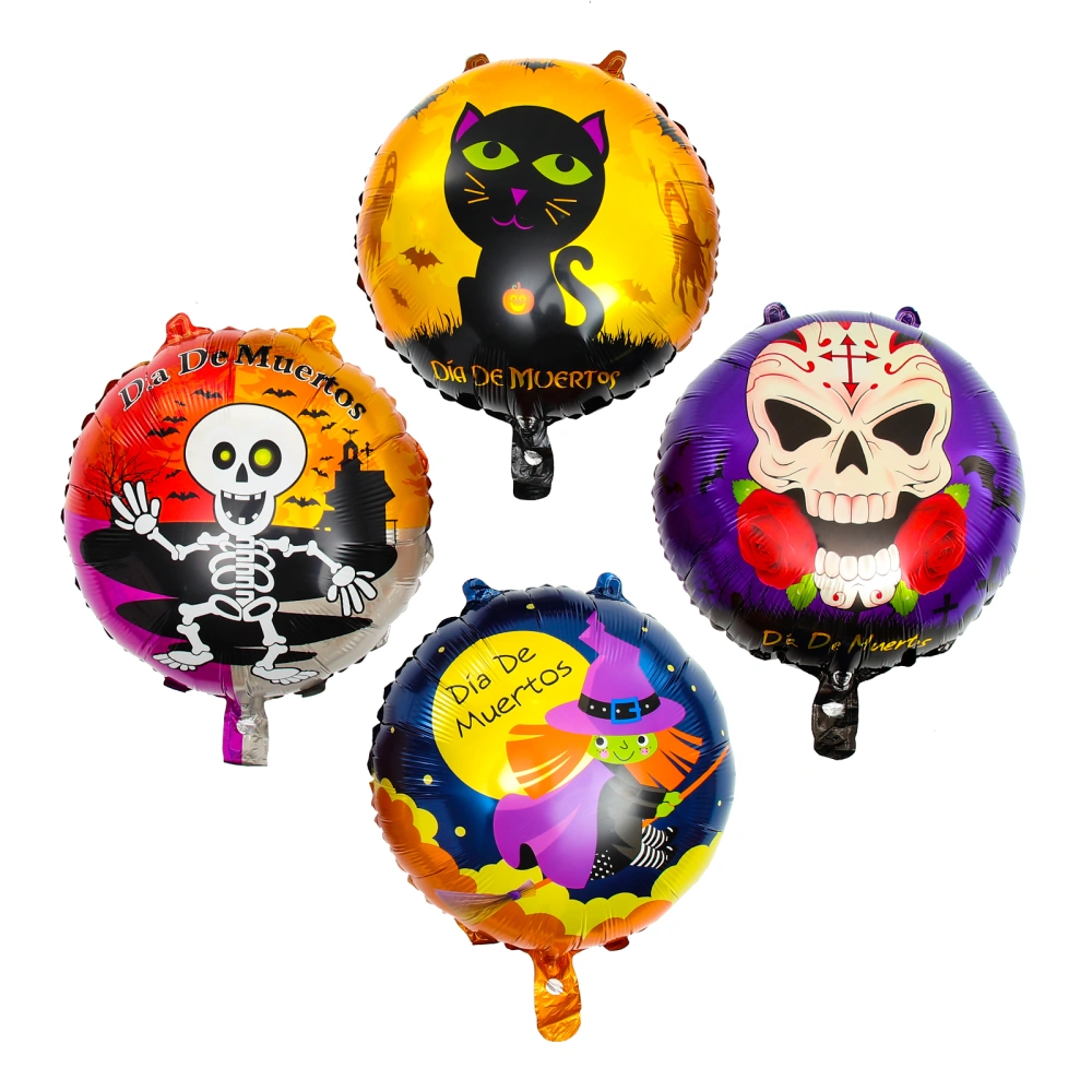 16pcs Party Round Shaped Balloons Background Balloons Halloween Balloons