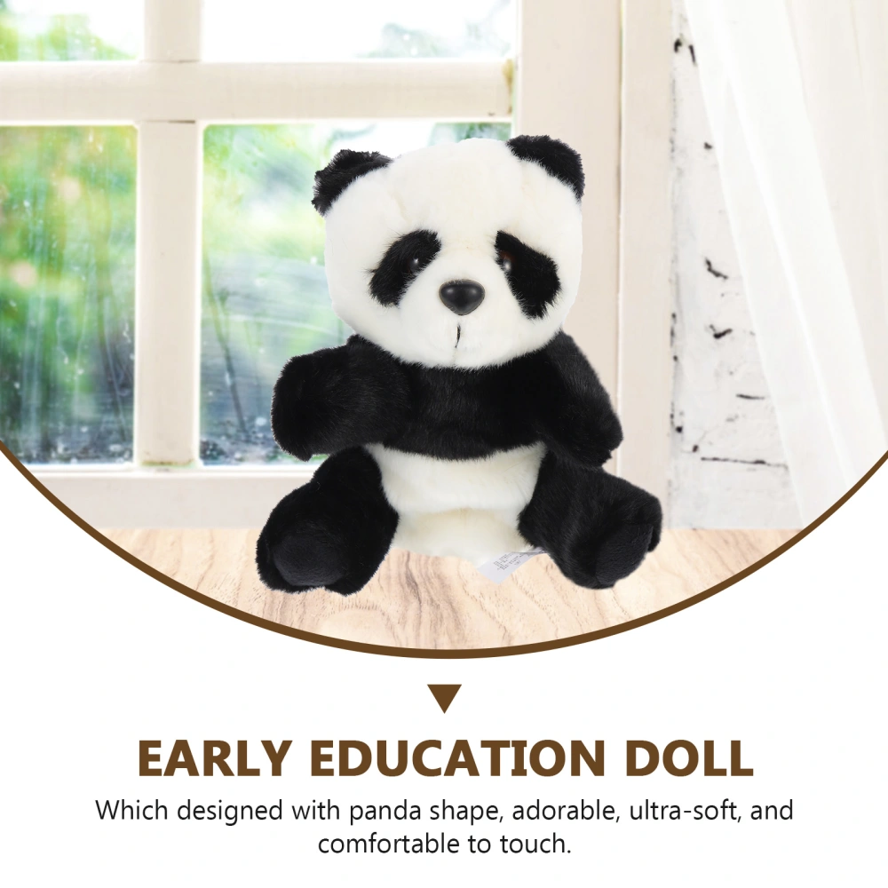 Adorable Panda Hand Puppet Plaything Animal Stuffed Toy Kids Early Educational Doll