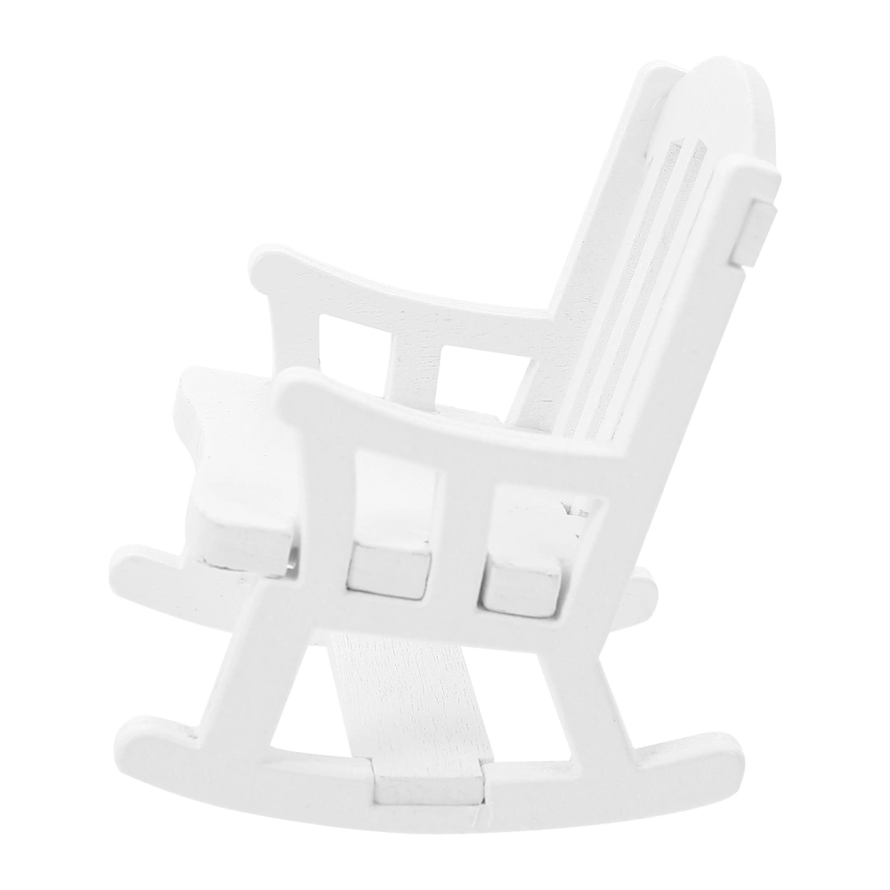 2pcs Miniature Chair Doll House Chair Model Doll House Rocking-chair Model Chair Ornament