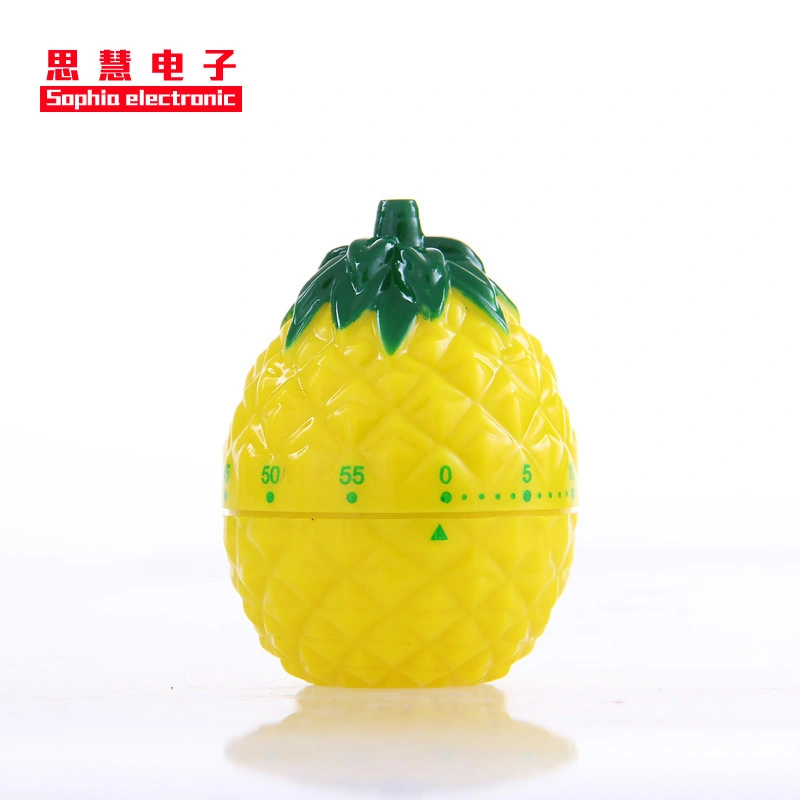 Kitchen Cooking Timer Cartoon Pineapple Mechanical Countdown Timer for Baking