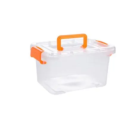 6pcs Transparent Storage Boxes Home Storage Containers Storage Bins Clear Bin Portable Storage Boxes(3L)