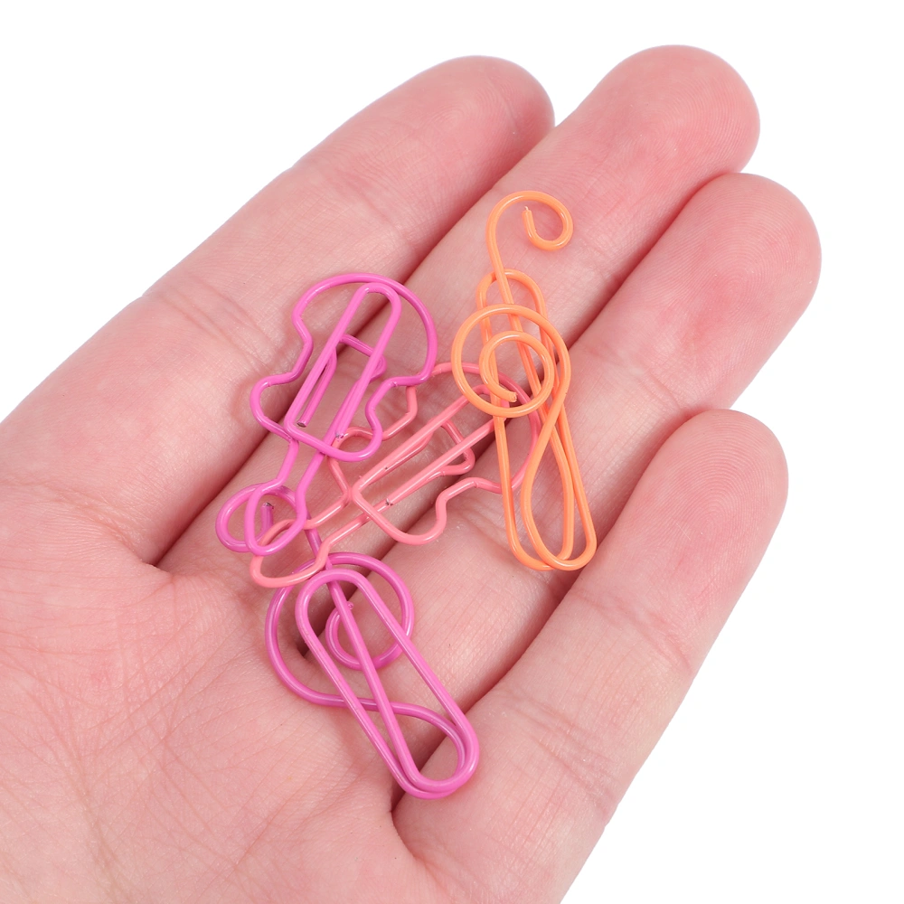 60pcs Music Note Clips Metal Paper Clip Student Marking Clip Paper Clips Musical Notes Style Type