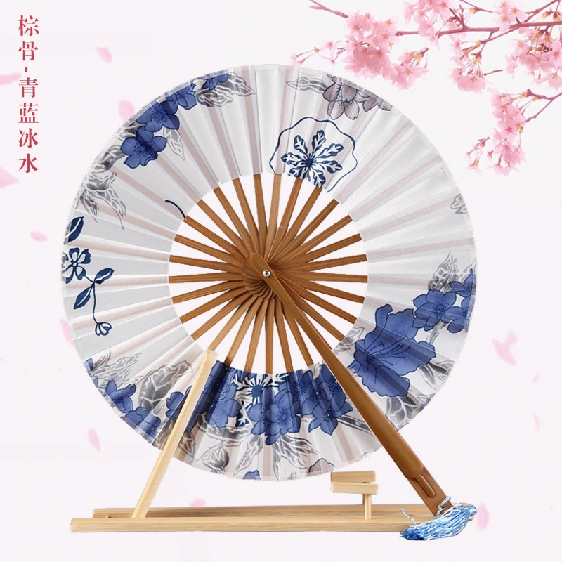 Traditional Round Fan Classical Group Fan Dancing Prop Portable Foldable Fan