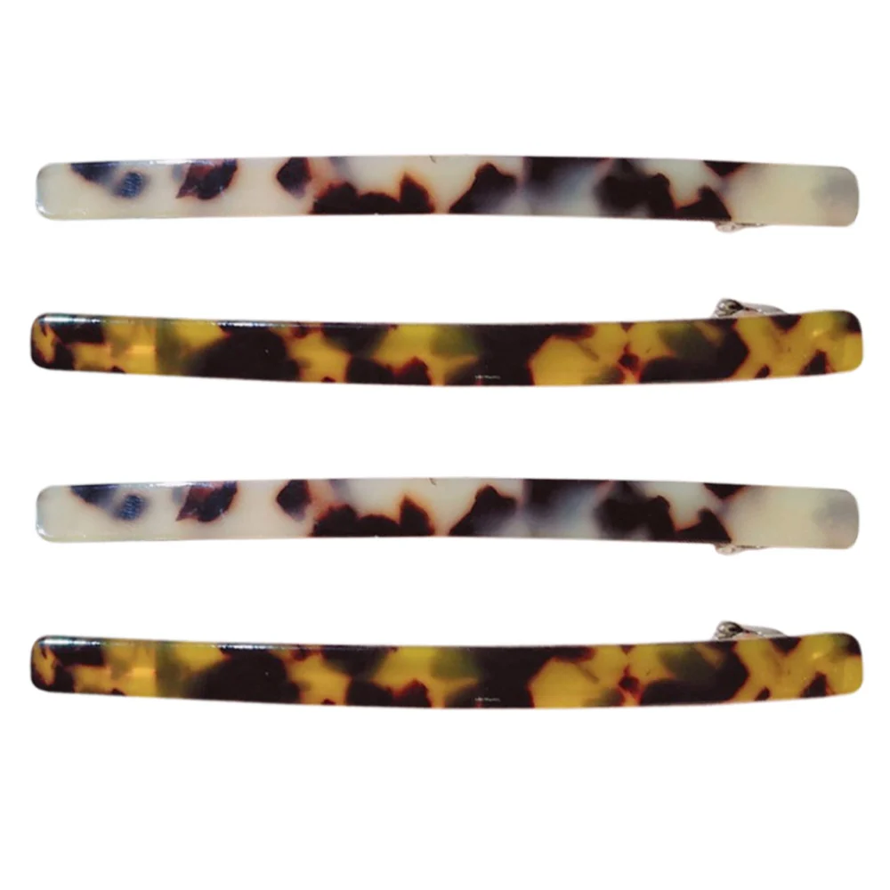 4PCS Leopard Pattern Barrettes Women Hair Clips Bobby Pin Hair Accessories