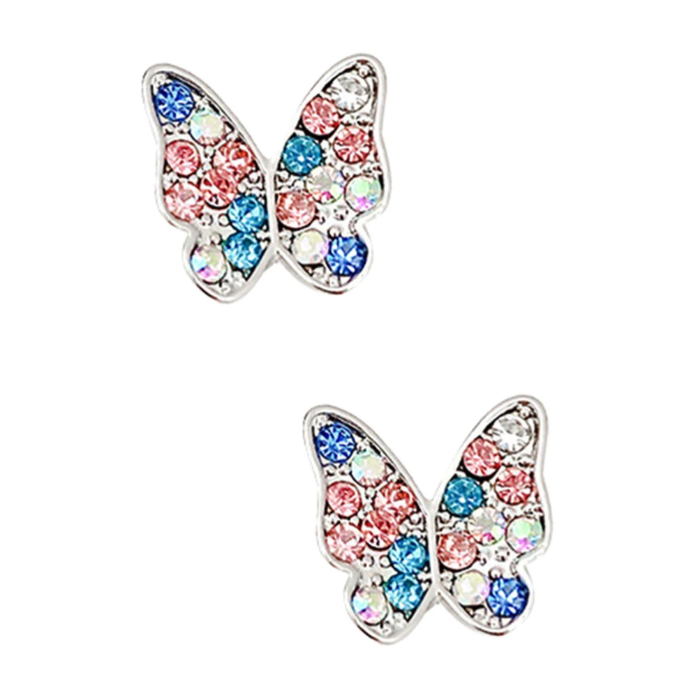 1 Pair Rhinestone Butterfly Earrings Decorative Earrings Stud Earrings Women Earrings