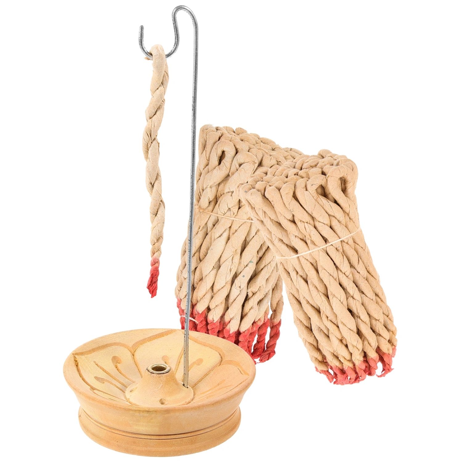 1 Set of Tibetan Rope Incenses Fragrance Incense Rope with Incense Rope Holder for Home Office