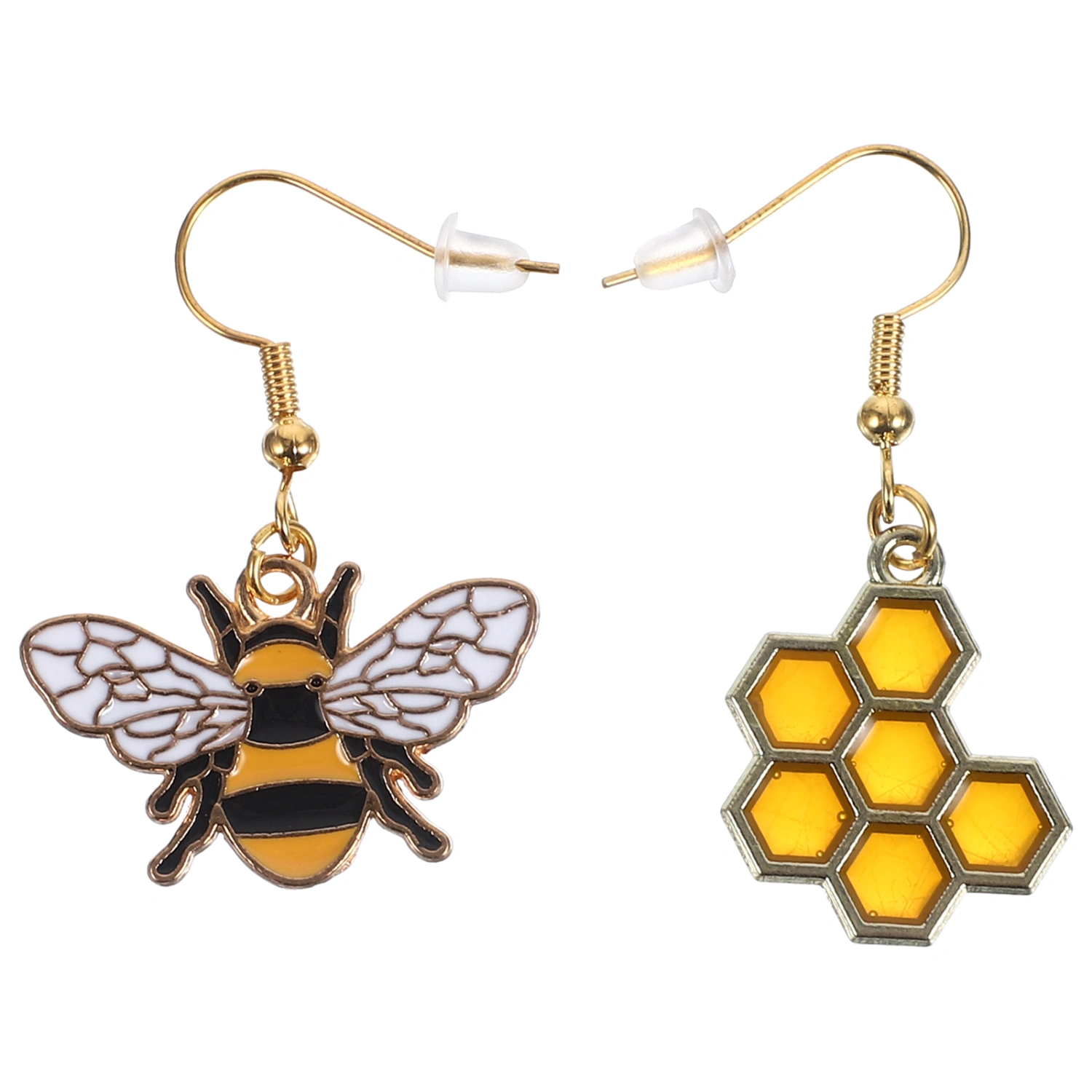 1 Pair Women Bee Pendant Earrings Retro Beehive Earrings Dangle Earrings Ear Jewelry