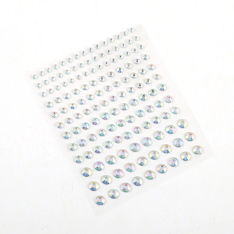 6 Sheets  Decorative Gems Stickers Diy Gems Stickers Rhinestone Bling Stickers For Face