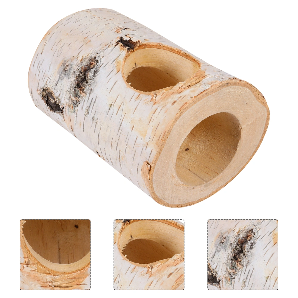 Wood Hamster Cave Shelter Creative Trunk Shelter Pet Cage Landscape Habitat