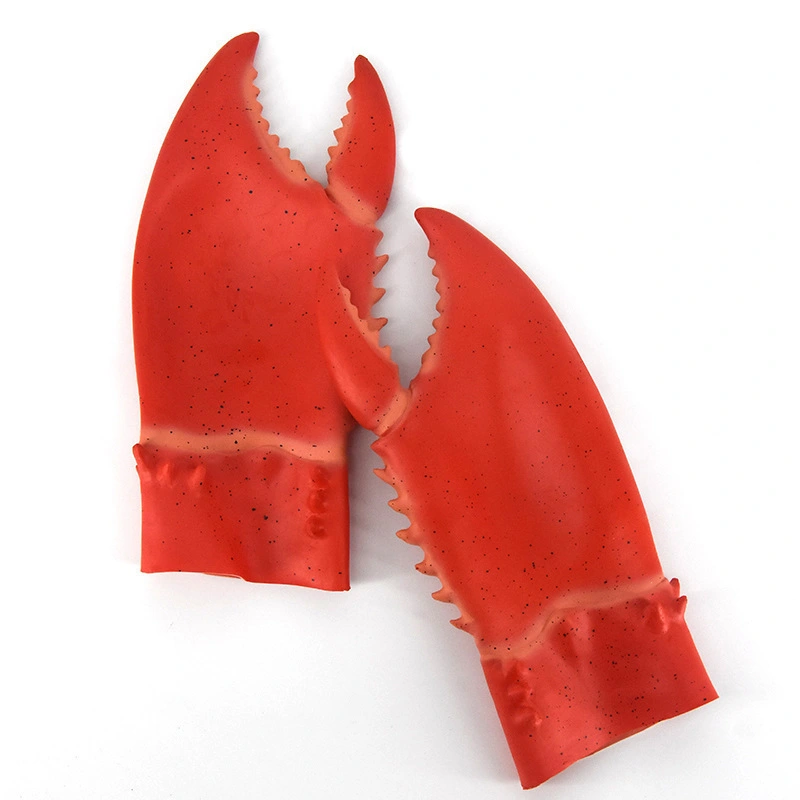 1 Pair of Unique Silicone Crab Claw Gloves Plaything Crab Claw Gloves Costume Accessories