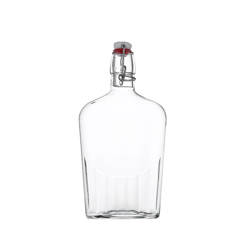 Glass Liquor Flask Beverage Juice Bottle Empty Whiskey Bottle Party Bar Drinking Bottle