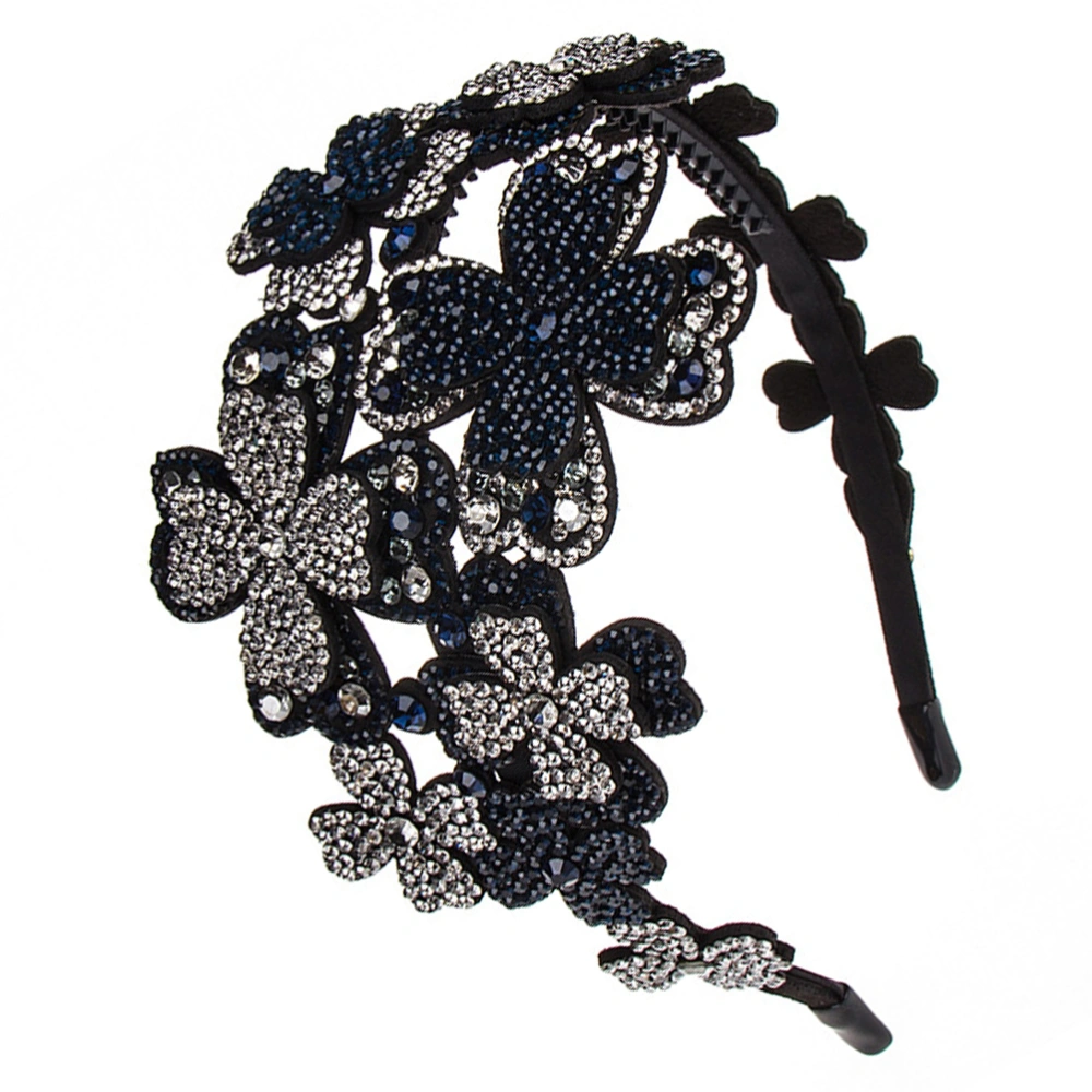 Rhinestone Flapper Headband Elastic Headpiece Hairband Hair Accessory for Women