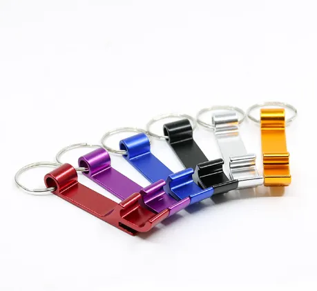 100pcs Household Bottle Openers Beer Openers Key Ring Key Chain Openers Alloy Can Openers