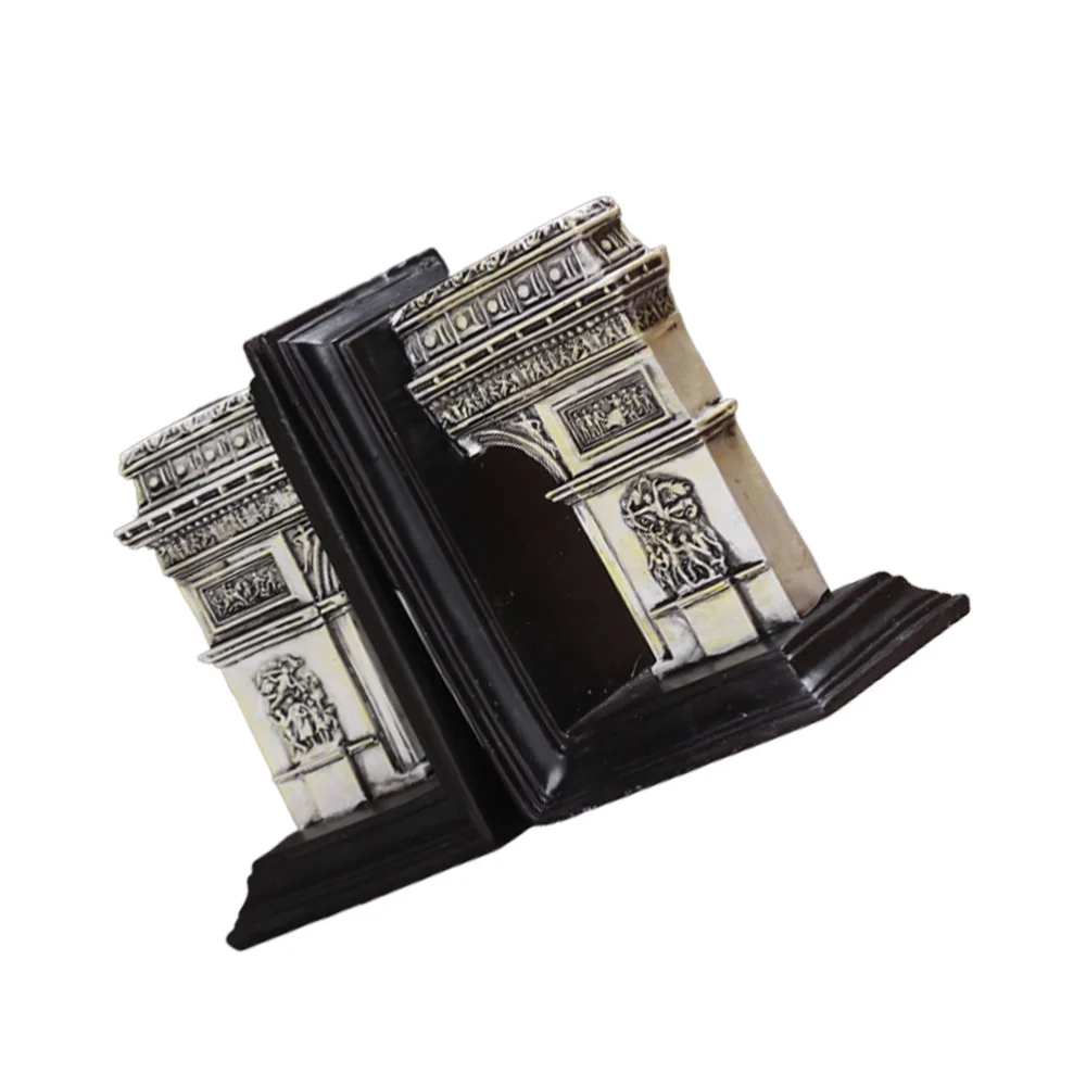 Ancient Roman Triomphe Arc Design Book Stand Creative Bookends Practical Decorative Book Ends Supports for Home Store