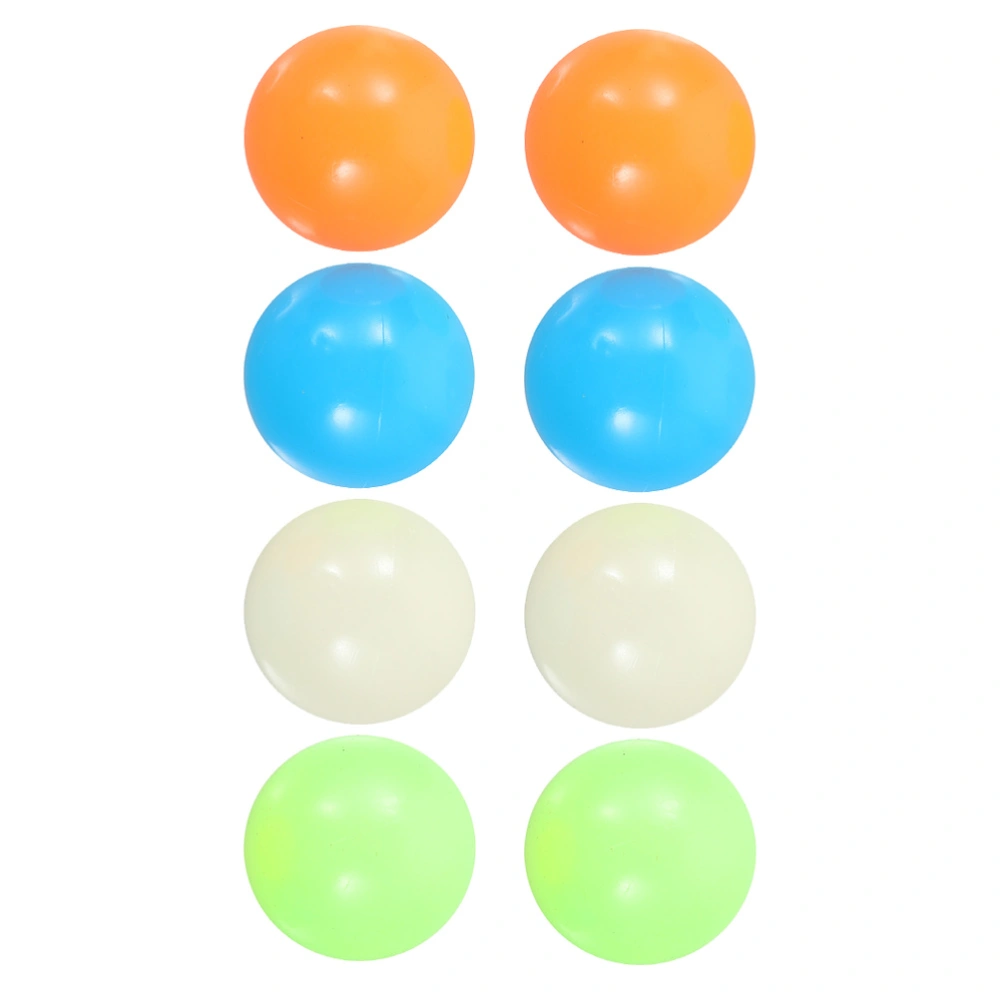 8PCS 45mm Kids Sticky Ball Glowing Balls Decompression Stress Ball Toy