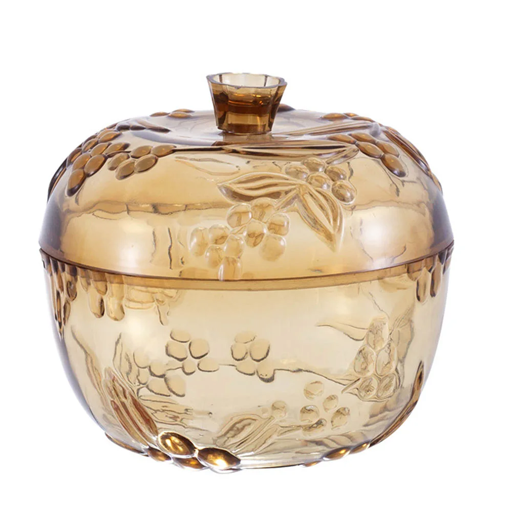1 Pc Storage Can Kitchen Living Room Candy Storage Jar Plastic Snack Foods Sealing Jar (Golden)