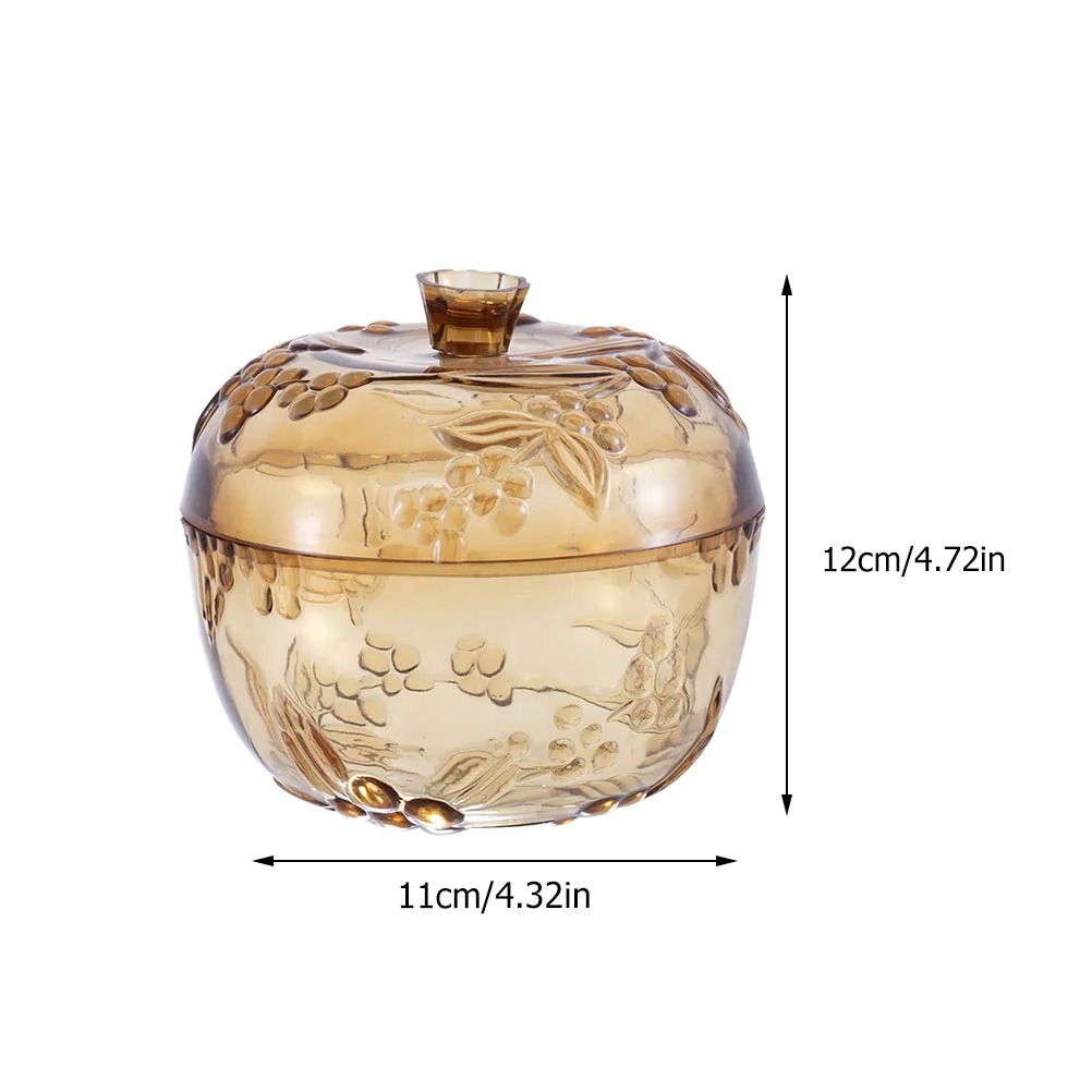 1 Pc Storage Can Kitchen Living Room Candy Storage Jar Plastic Snack Foods Sealing Jar (Golden)