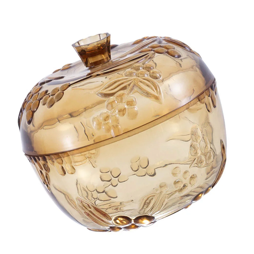 1 Pc Storage Can Kitchen Living Room Candy Storage Jar Plastic Snack Foods Sealing Jar (Golden)