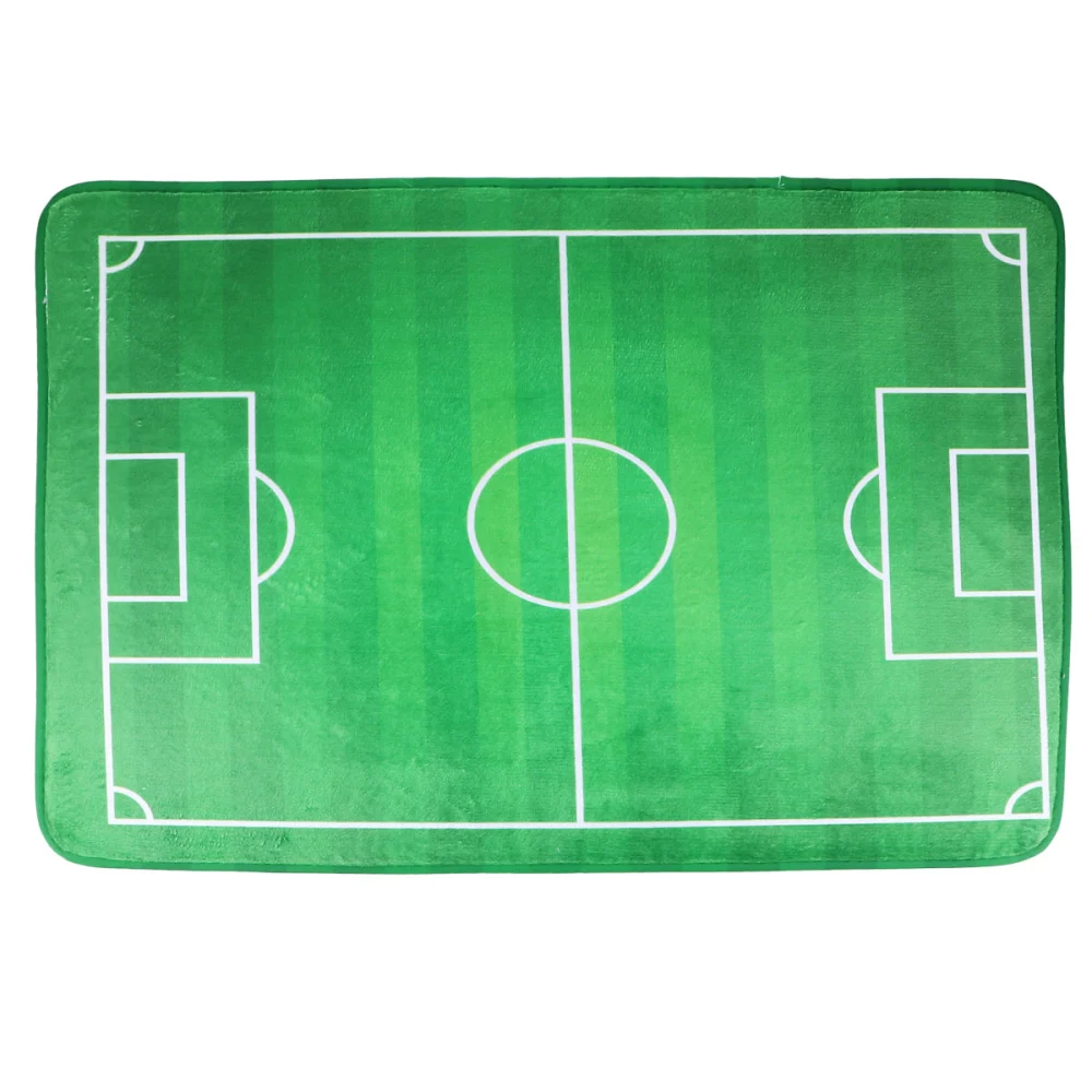 1PC Flannel Carpet Mini Football Field Floor Mat Skid Resistant Floor Mat Carpet for Bedroom Home Living Room