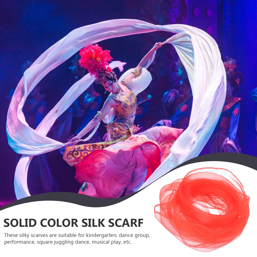 10Pcs Silky Dance Performance Scarves Performance Props Small Plain Scarves