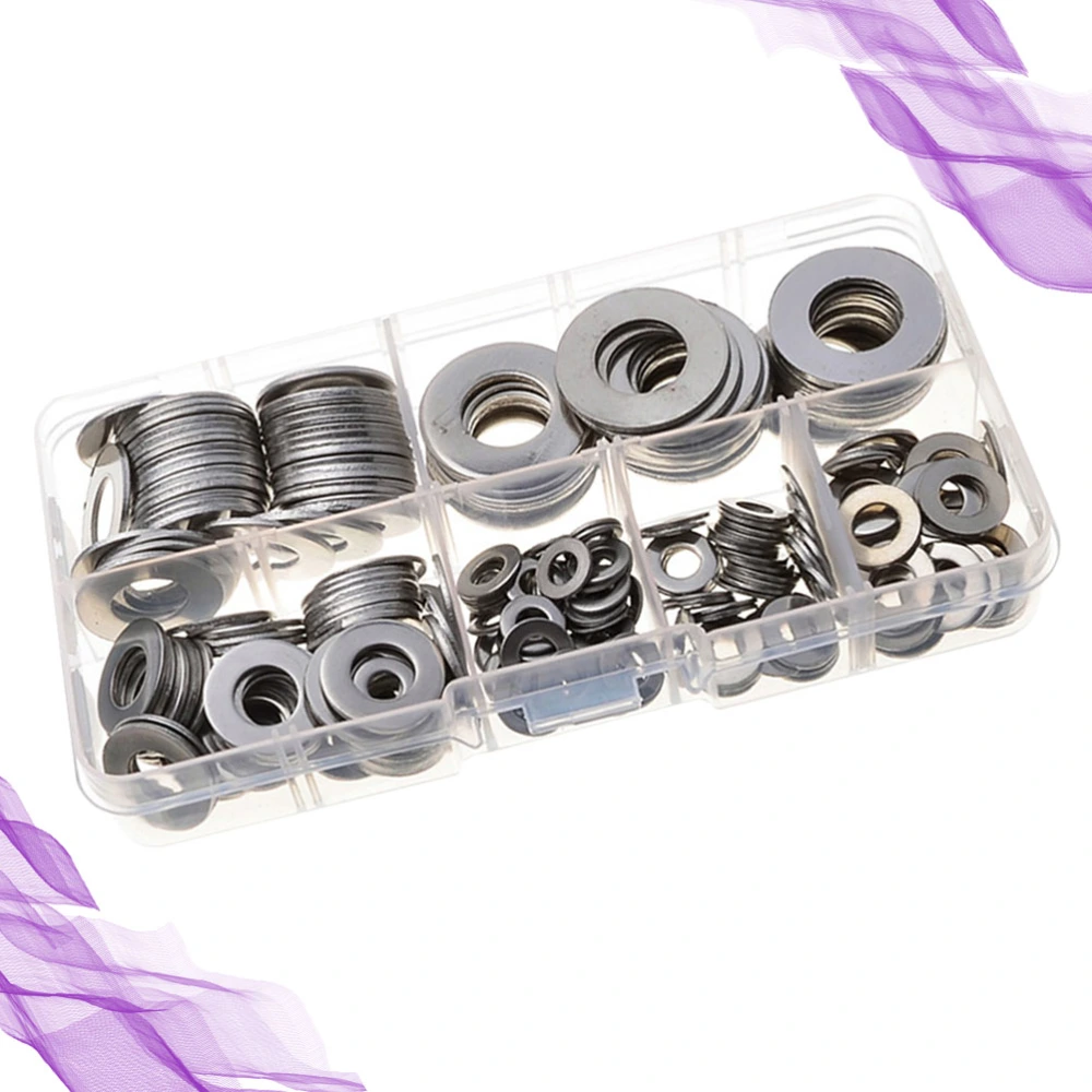 1 Set Stainless Steel Washers Stainless Steel Plain Washers Combination Screw Washer