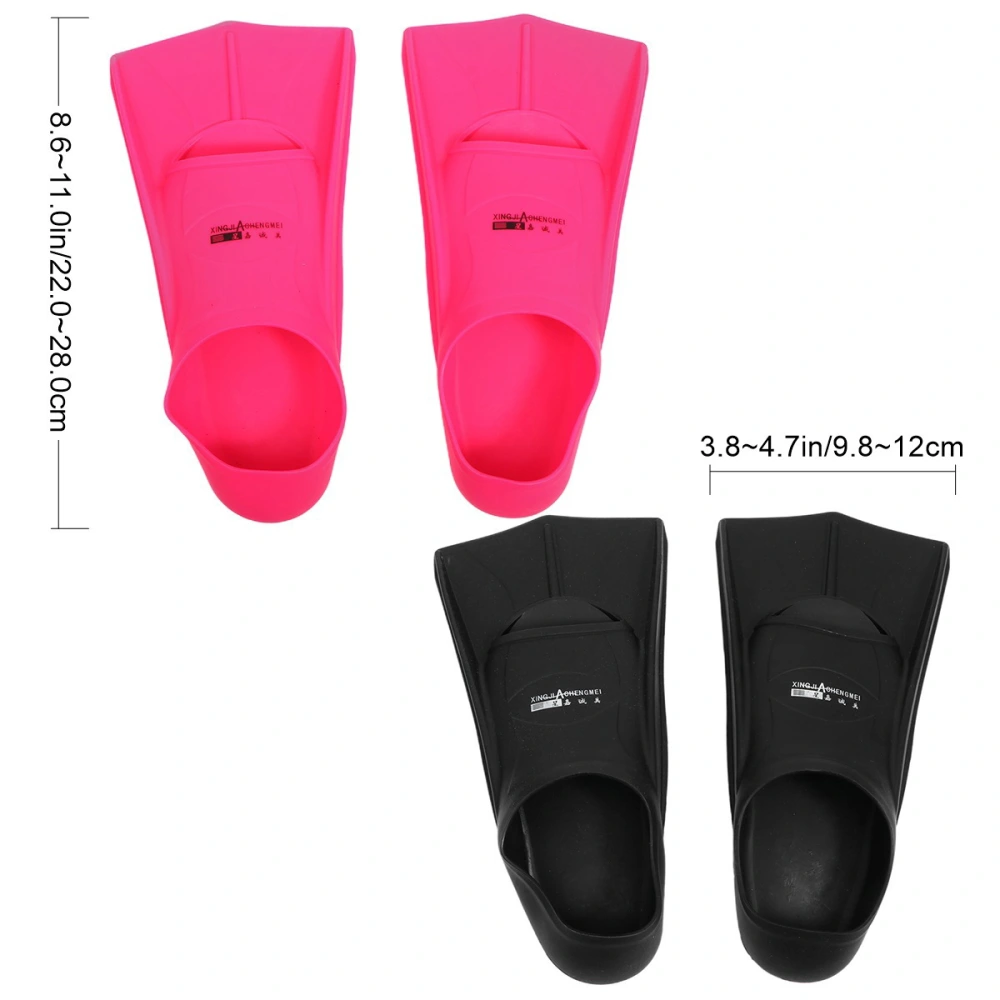 1 Pair Silicone Diving Training With Short Webbed Diving Shoes  Diving Training Flippers Diving Equipment (Pink XL 45-47 28 CM, 10US, 9UK, 44EU, 11.004 Inch)