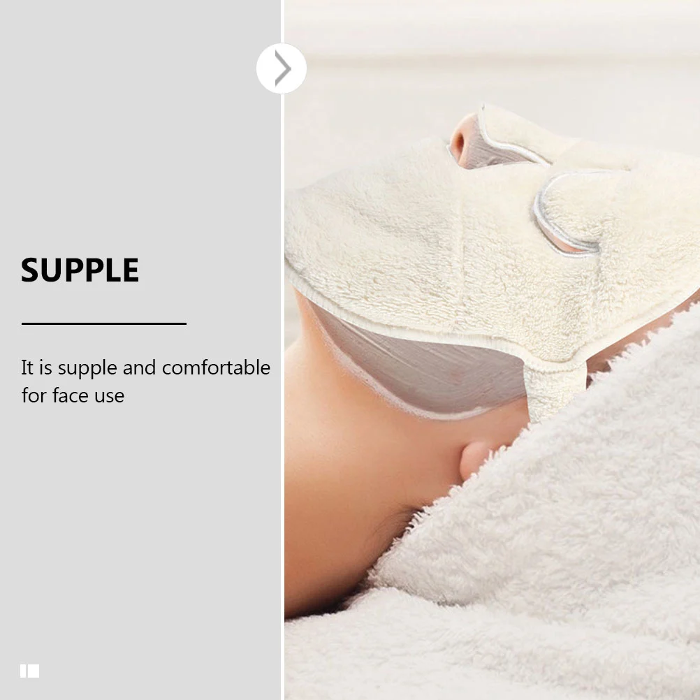 2Pcs Comfortable Steaming Face Mask Towel Face Care Use Coral Fleece Towel for Home