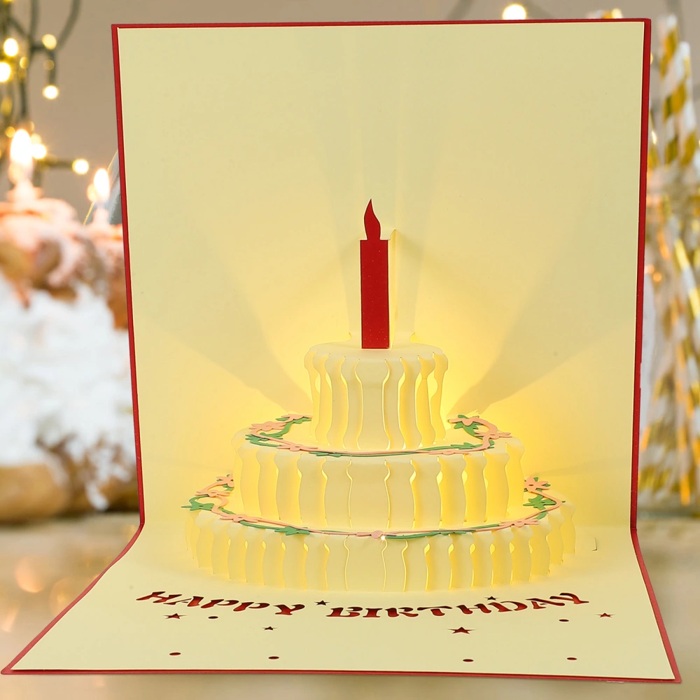 Musical Birthday Card 3D Birthday Gift Card Birthday Bless Card Birthday Card with Envelop