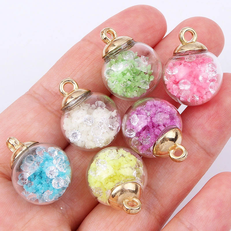 20pcs Glass Ball Charm DIY Charm Replacement Pull Chain Pendant Decor Accessory