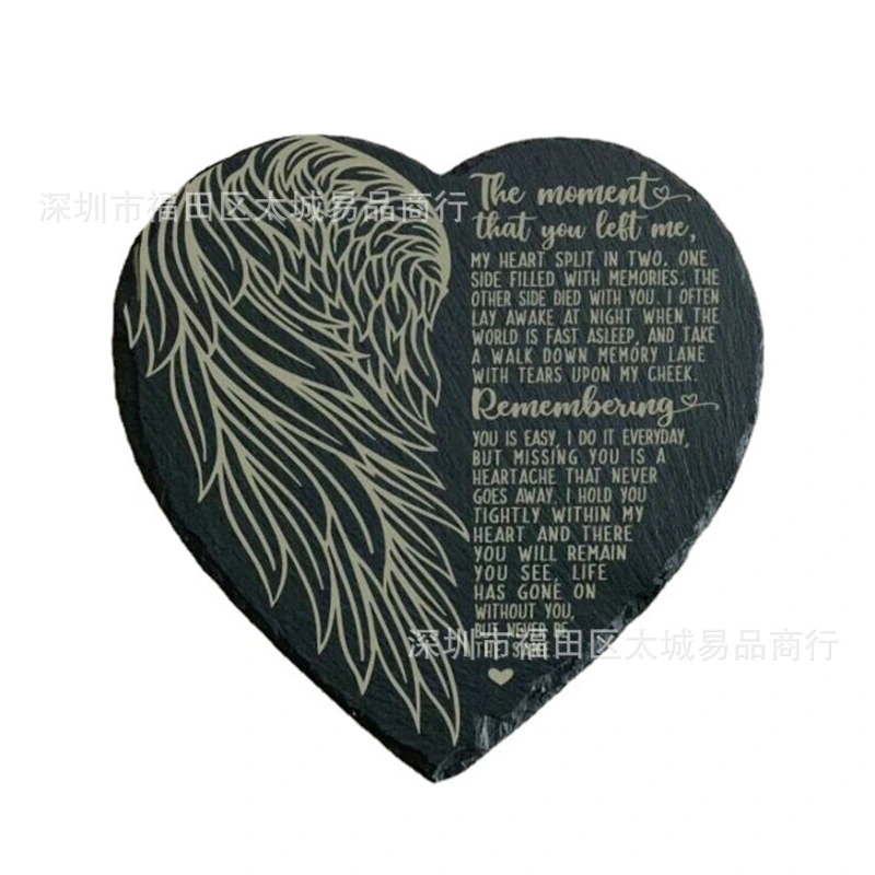 Memorial Stone for Loved One Memorial Stone for Pet Garden Cemetery Heart Memorial Decor