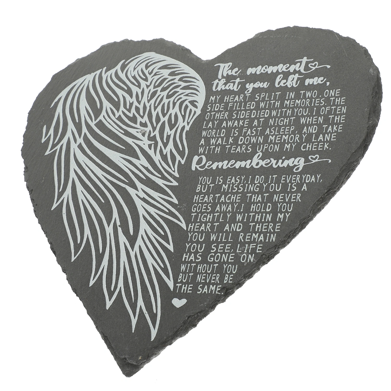 Memorial Stone for Loved One Memorial Stone for Pet Garden Cemetery Heart Memorial Decor