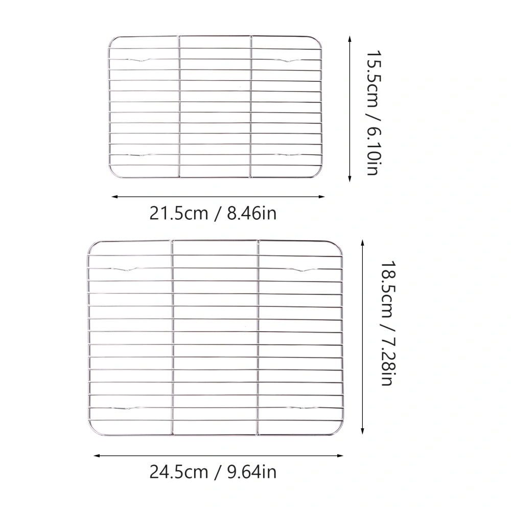 2pcs Stainless Steel Bread Cake Drying Rack Cookies Cooling Rack Baking Tool