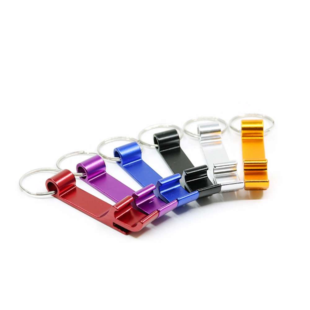 Bottle Opener Wine Bottle Opener Keychain Pendant Decor Aluminum Alloy Bottle Opener Party Favor Gifts (Random Color)