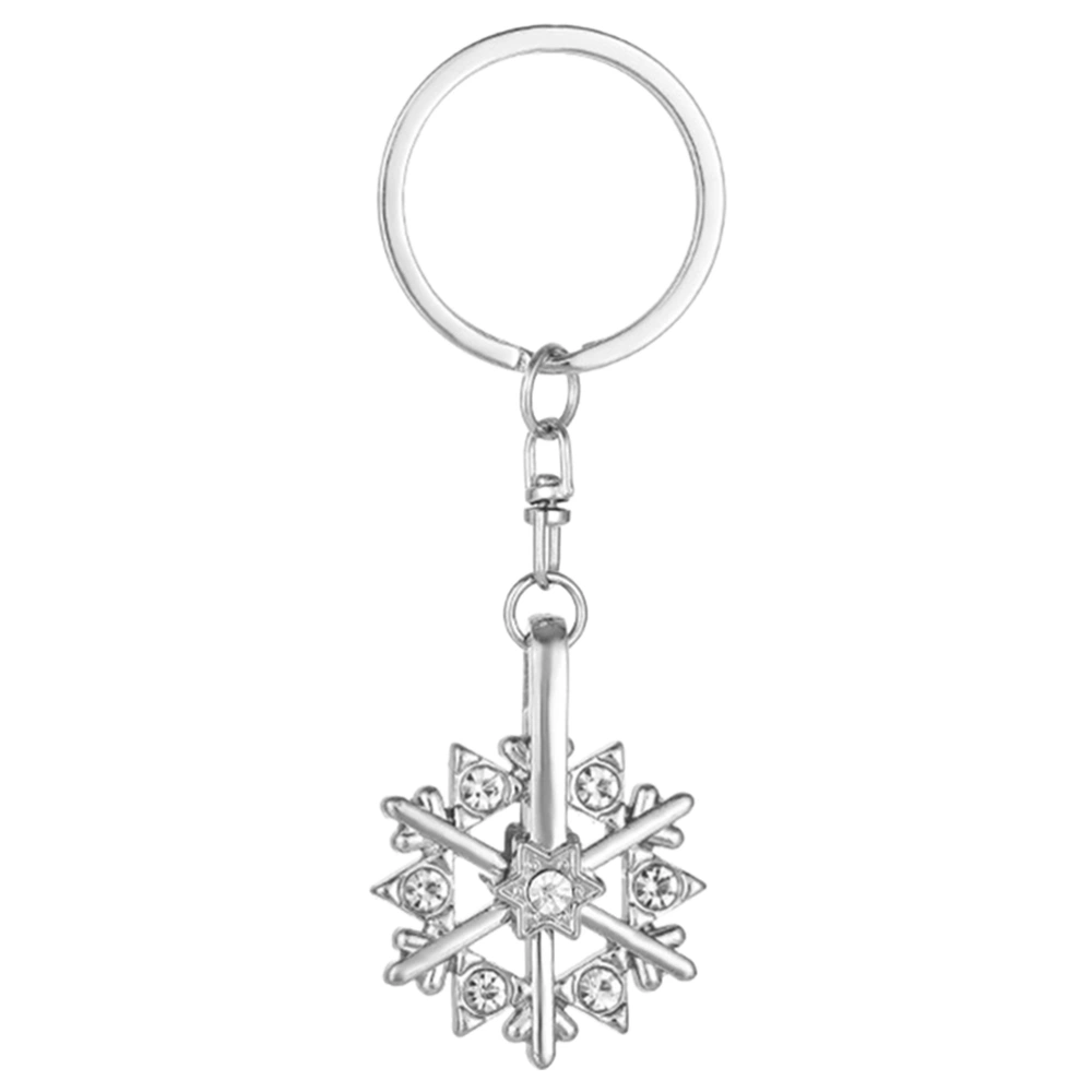 Zinc Alloy Key Chain Wear-resistant Zinc Alloy Snowflake Decorative Bag Pendants Key Supply