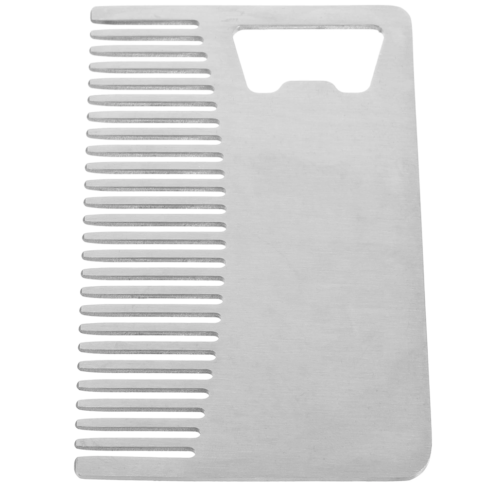 Stainless Steel Comb for Hair And Beard Anti-static Man Hair Comb Portable Credit Card Size Comb